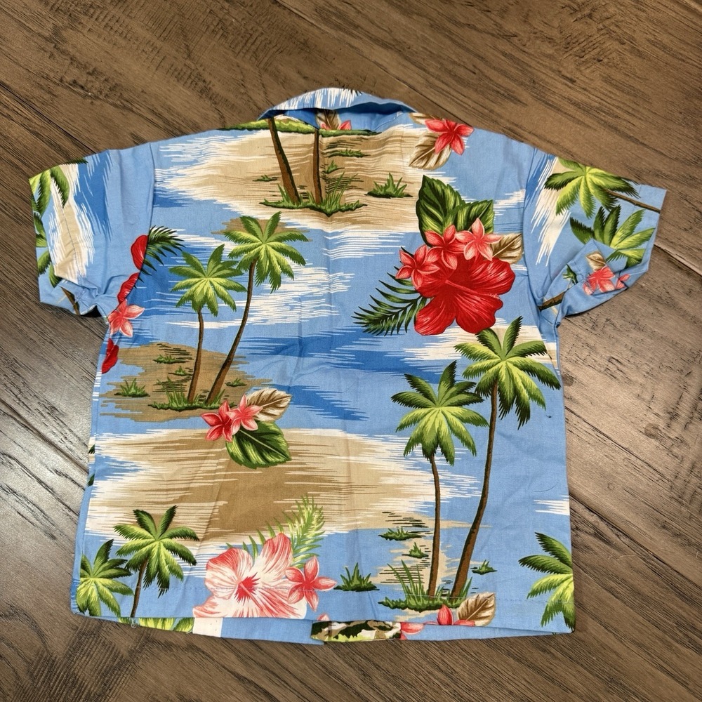 Nui Nalu Made in Hawaii Shirt Button Up Hawaiian Sea Ocean 100% Cotton SZ 12 Mo - Picture 5 of 5